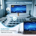 thumbnail image 3 of Wireless HDMI Transmitter and Receiver 656ft/200M Range,with Loop Out Wireless HDMI Extenders Support 2.4/5GHz 1080P HD Output for Streaming Video/Audio from Laptop/PC to HD TV/Monitor/Projector, 3 of 9