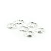 Claire's Women's Silver 15MM Hoop Earrings Set, Endless Closure 6 Pack 99514 Adult Female Crystal