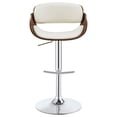thumbnail image 4 of Dana Adjustable Bar Stool Ecru and Chrome, 4 of 12