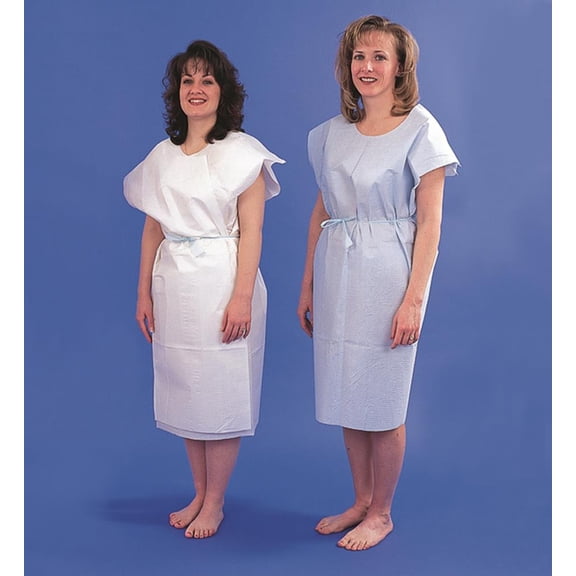 Paper Patient Exam Gowns- Blue Bx/50