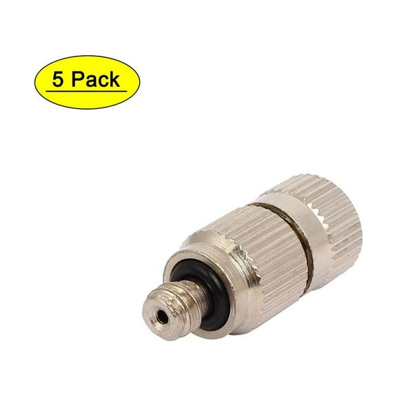 0.15mm Orifice Dia 25mm Long Mist Nozzle Silver Tone 5Pcs