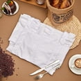 thumbnail image 5 of Jiibva Womens Maid Ruffle Outline Retro White Apron with Pockets Adjustable Victorian Bib Maid, 5 of 7