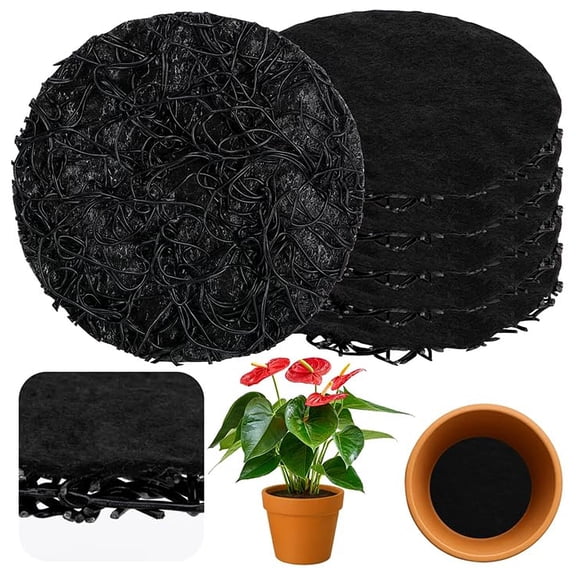 Ebaokuup 6 Pcs 6" Reusable Pot Mesh Drainage Discs for Soil Retention