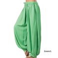 thumbnail image 3 of Qarigey Pantalones deportivos de pierna ancha para mujer, pantalones de chándal de baile para gimnasio, ropa de playa, pantalones de Prendas para la parte inferior del cuerpo Verde L, 3 of 5