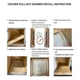 thumbnail image 4 of COUVER Bottom Mount Fully Assembled Slide Out Cabinet Shelf Pull-Out Wood Drawer Organizer 22.5"(W) x 21.25"(D) X 4"(H), Soft-Close Rail with Spacer(Easy to Install), 4 of 10