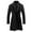 Black, variant on Women's Wool Blend Stand Collar Coat, Thick Double Breasted Long Jacket with Inner Lining & Pockets