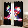thumbnail image 2 of Castle Fairy Girly Dreamy Dance Blackout Curtains Set of 2 (52x84 Each) for Female Women,Cheer Theme Window Curtains,Graffiti Splash Curtains and Drapes,Super Cozy Room Decor, 2 of 6