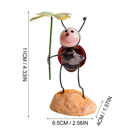 

Creative Iron Art Small Lady Bug Doll Home Metal Crafts Desktop Accessories