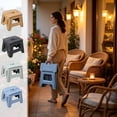 thumbnail image 1 of pstuiky Folding Step Stool Heavy Duty Plastic Foldable Step Stool with Handle Non-Slide Textured 10.4 X 8.9 X 8.6 In Compact 7.2Cm Flat Storage for Kitchen Bathroom Home Use, 1 of 7