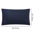 thumbnail image 7 of PiccoCasa 2Pcs Microfiber Embroidery Pillowcases Zipper Navy Travel, 7 of 7