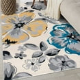 World Rug Gallery Modern floral circles cream area rug or runner