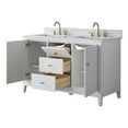 thumbnail image 2 of Vanity Art 54" Bathroom Vanity with Sinks and Engineered Marble Top, Freestanding Storage Cabinet with 2 Drawers, 2 Shelves and 1 Flip Down Tray, 2 of 6