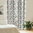 thumbnail image 2 of Ambesonne Nature Curtains, Birds Hibiscus Flowers, Pair of 28"x95", Teal Brown, 2 of 5