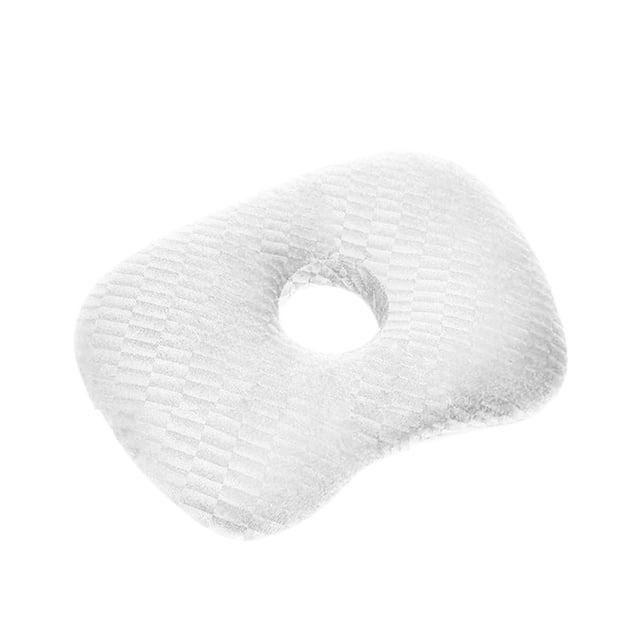 Almohada para dormir con orificio para las orejas, lavable, cómoda, ergonómica, suave, con orejas perforadas. blanco