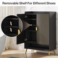 thumbnail image 7 of Tribesigns Shoe Cabinet with Doors, 7-Tier Shoe Storage Cabinet with Adjustable Shelves, Wooden Shoes Rack Shoe Storage Organizer for Entryway, Black, 7 of 7
