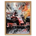 thumbnail image 1 of Grand Prix Paint Splat Red Race Car Bold Art Print Framed Poster Wall Decor 12x16 inch, 1 of 5