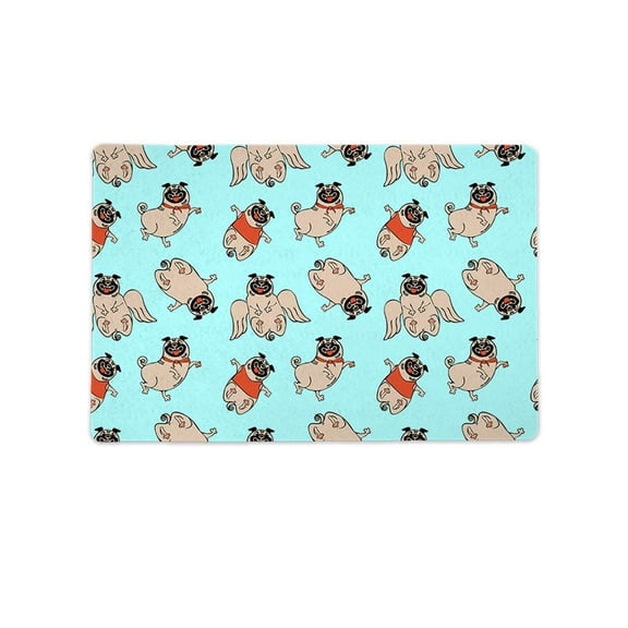Happy Pug Pattern Mat Rectangle -Image by Shutterstock,