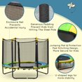 thumbnail image 3 of Qaba 4.6FT Indoor/Outdoor Trampoline – Safe Spring-Free Design, Black Steel Frame, 55" Dia. – Promotes Balance & Coordination for Ages 3-10, 3 of 7