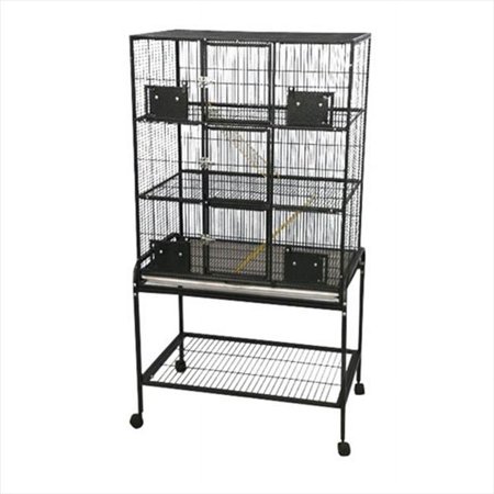 UPC: 0644472010794 | A&E Cage 13221-SA Black 3 Level Animal Cage With Removable Base
