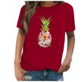 thumbnail image 2 of DPTALR Chemises Décontractées pour Femmes à Manches Courtes Imprimées Tee-Shirt Ample Tunique Blouse, 2 of 4