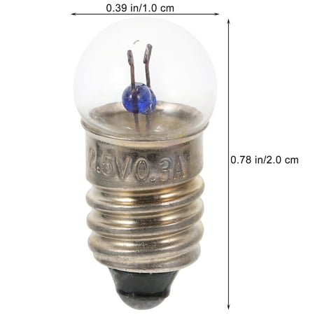 

10pcs E10 Flashlight Small Electric Bead Light Bulb 2.5V 0.3A Student Physics Experiment Small Bulb Lamp