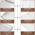 thumbnail image 2 of SUTENGDA Stainless Steel Baking Sheet with Rack Set(2 Pans + 2 Racks)  Cookie Sheet Baking Tray with Cooling Racks for Home Restaurant  Oven & Dishwasher Safe, 2 of 7