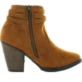 thumbnail image 2 of Dollhouse Demeanor Women's Fringe Buckle Strap Accent Chunky Heel Ankle Booties, 2 of 4