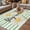 Light Green Lemon Yellow White, variant on Daisy Flower Outdoor Rug for Patio/Deck/Porch, Non-Slip Large Area Rug 6 x 9 Ft, Watercolor Farmhouse Country Floral Stripe Indoor Outdoor Rugs Washable Area Rugs, Camping Rug Carpet Runner