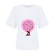 thumbnail image 4 of Fiudx Ofertas y Liquidaciones Top de Manga Corta con Cuello Redondo y Estampado de Pecho para Mujer, 4 of 4