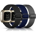 thumbnail image 1 of REQO Bracelets Compatibles avec Fitbit Versa 3/4 et Sense/Sense 2 Bracelets de Montre, Bracelets de Sport en Tissu Extensible Réglables pour Hommes et Femmes, 1 of 7