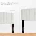 thumbnail image 5 of Platform Bed Frame, Twin Size, White, Velvet, Modern Contemporary, Bedroom Master Guest Suite Room, 5 of 9
