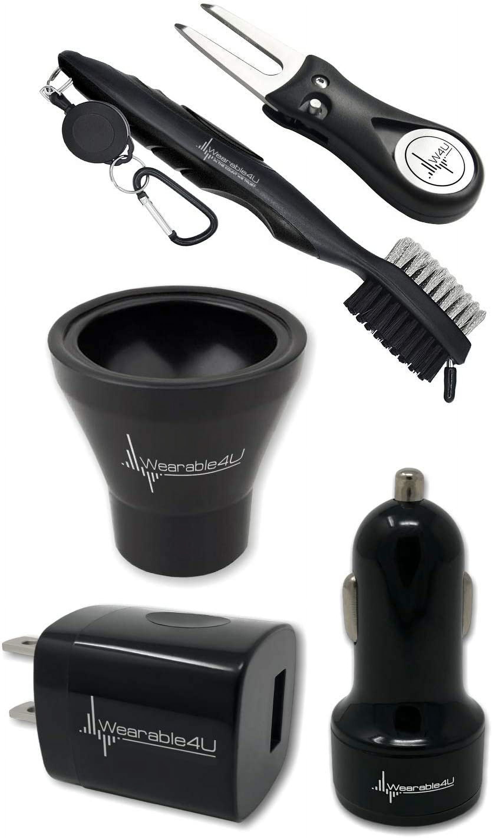 Bushnell Wingman GPS Bluetooth Speaker with Included Wearable4U Wall/Car Adapters and Ultimate Golf Tools Bundle