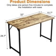 thumbnail image 3 of Grandder 40 inch Computer Desk, Small Home Office Desk Study Writing Kid Table, Simple PC Gaming Desk, Adjustable Feet, Black, 3 of 15