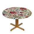 thumbnail image 3 of Orinice Flowers Leaves Berries Round Table Cover Stain Resistant Washable Indoor Outdoor Tablecloth Kitchen Dining Wedding Parties Outdoor Fitted 100% Polyester Fiber 31-35, 3 of 8