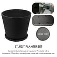 thumbnail image 6 of Kozyard 2Packs Round Planter Indoor Outdoor Plant Pots with Tray Collecting Water for Porch, Patio, Backyard Planters Modern Décor for Tall Plants, Flowers, 6 of 7