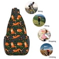 thumbnail image 5 of Lsque Cute Little Foxes Pattern Cross Chest Bag Diagonally – Premium Durable Front Chest Sling with Adjustable Padded Strap, High-Capacity Storage, 5 of 8