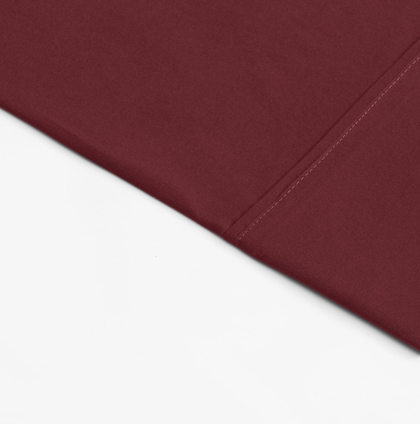 Mainstays Super Soft Brushed Microfiber Bed Sheet Set, Luscious Red Merlot, King, 4 Piece