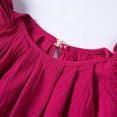 thumbnail image 6 of Elegant Girls Ruffle Trim Dress Summer Cute Sleeveless Round Neck A Line Red Casual Dresses 6-12 Months, 6 of 7