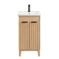 thumbnail image 2 of Palos 18" Single Bath Vanity in Fir Wood Brown with Drop-In White Ceramic Basin, 2 of 15