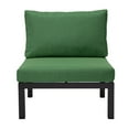 thumbnail image 5 of LeisureMod 4-Piece Patio Chair Upholstered in Polyester Sofa with Removable Cushion Covers and Powder-Coated Aluminum Frame for Modern Home, Backyard Garden Hamilton Collection in Green, 5 of 11