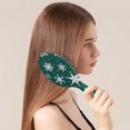 thumbnail image 2 of Green Christmas Snowflake Pattern Hair Brush,Girls Detangling Hair Brush,Glide Through Tangles with Ease for Wet & Dry Hair,8.8"X2.8", 2 of 7