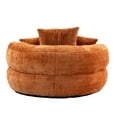 thumbnail image 5 of Bean Bag Chair, Lazy Round Sofa with Pillows and Armrests, Oversized High Back Armchair Single Gaming Sofa Chair Accent Floor Soft Lounge Chair, for Bedroom Living Room Playroom, Orange, 5 of 7