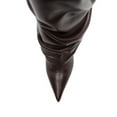thumbnail image 4 of FSJ Women Fashion Slouchy Fold Over Knee High Boots Pointed Closed Toe Stiletto High Heel Long Boots Party Shoes Size 8 Chocolate, 4 of 4