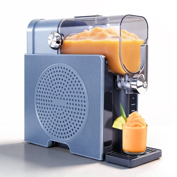 BIZAURA Slushie Machine & Slushy Maker Bundle, Slushy Machine for Home No Ice Need, Professional Frozen Drink Maker, 6 Presets for Milkshakes, Frappés, Slush