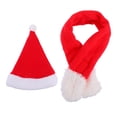 thumbnail image 1 of 1 Set Delicate Christmas Theme Pet Clothes Comfortable Plush Pet Hat Scarf, 1 of 8