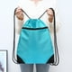 thumbnail image 1 of Mochila con Cordón Ajustable - Tejido Cuadriculado Repelente Al Agua, 42X49Cm, Bolsa Deportiva de Gran Capacidad, Bolsillo con Cremallera, Estilo Casual Unisex, Azul Celeste, 1 of 6