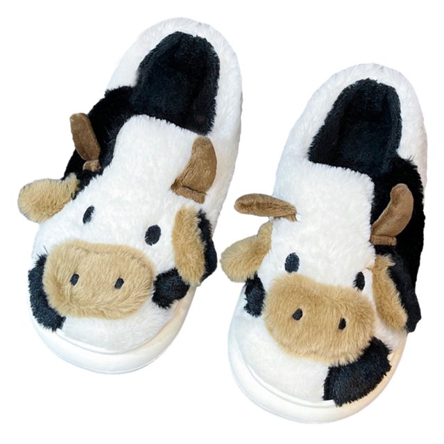 Pantufla Zapatillas unisex de vaca de dibujos animados, suaves y cómodas, para interiores (blanco 40-41) Ndcxsfigh Tenis De Mujer Tenis De Hombre