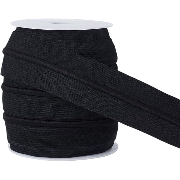 10.94 Yards Black Knit Elastic Band 1.57 Inch Wide Sewing Elastic Band with Drawstring Polyester Stretch Strap