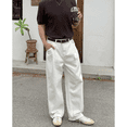 thumbnail image 4 of Mrmall Men's Wide Leg Regular Fit Y2K Jeans Hip Hop Streetwear Denim Jeans Casual Skate Trousers, 4 of 6