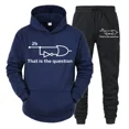 thumbnail image 3 of Conjuntos de otoño para hombre "Ingeniero eléctrico que es una pregunta" Sudadera con capucha divertida + Pantalones Trajes de 2 piezas Ropa deportiva de manga larga Pantalones de jogging, 3 of 5